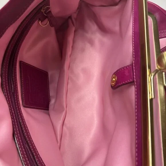 Coach Ergo Pleated Leather 12248 Kisslock Hobo/Shoulder Bag EUC! - Picture 7 of 16